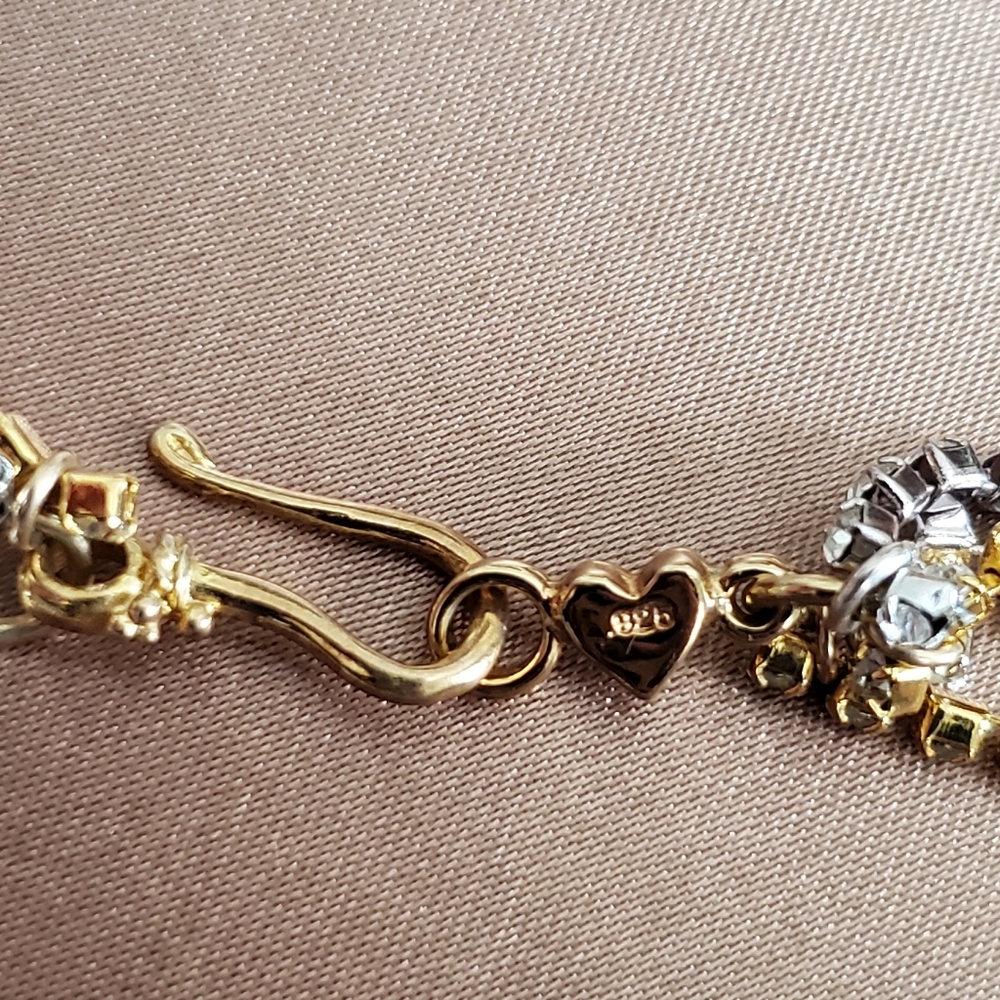 Chan Luu Gold Plated Sterling Silver Crystal Multi Strand Necklace - Picture 4 of 7